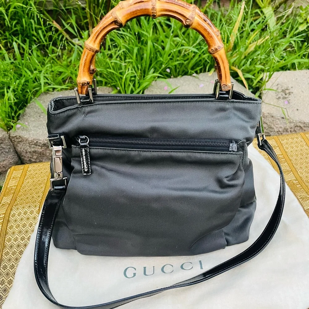 Gucci Classic Black Bamboo-Handle Women's Tote - Picture 8 of 9